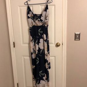 Floral navy jumpsuit
